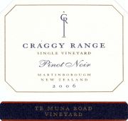 NZ_Craggy Range_pinot noir 2006